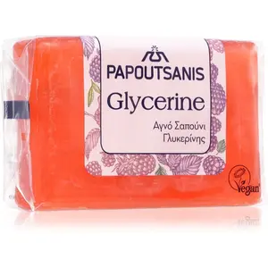 PAPOUTSANIS Glycerine Red tuhé mydlo na telo 125 g
