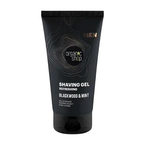 ORGANIC SHOP Osviežujúci gél na holenie s čiernym drevom a mätou 150 ml