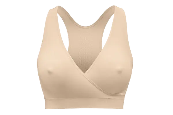 MEDELA Nočná tehotenská a dojčiaca podprsenka Keep Cool, béžová M