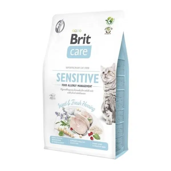 Brit Care Cat Grain-Free Sensitive with Insect 2 kg | Granule pre mačky