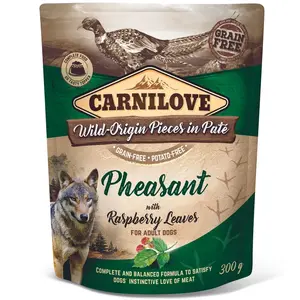 Carnilove Dog Pouch Paté Pheasant with Raspberry Leaves 300 g