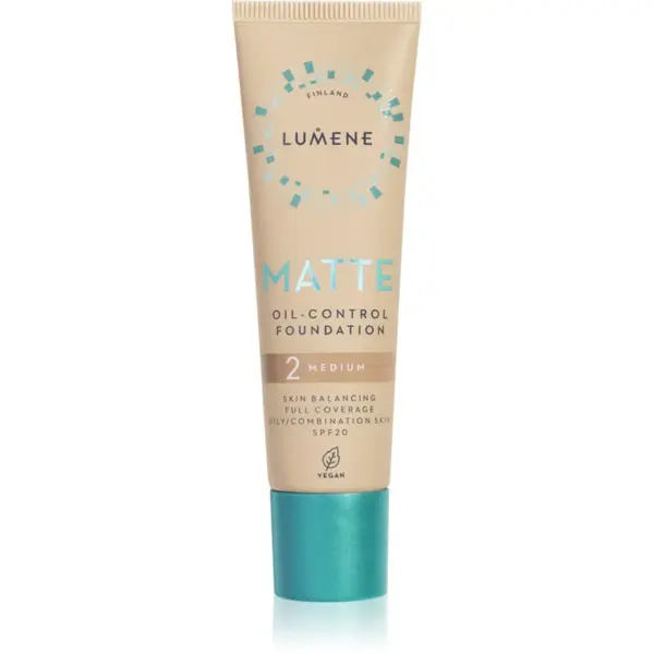 Lumene Matte Oil-Control zmatňujúci make-up SPF 20 odtieň 2 Soft Honey / Medium 30 ml
