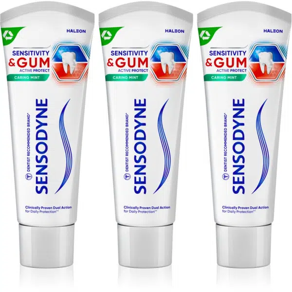 Sensodyne Sensitivity & Gum zubná pasta pre citlivé zuby Mint 3x75 ml