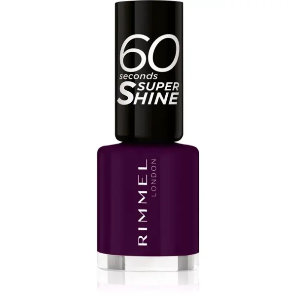 Rimmel 60 Seconds Super Shine lak na nechty odtieň 345 Black Cherries 8 ml