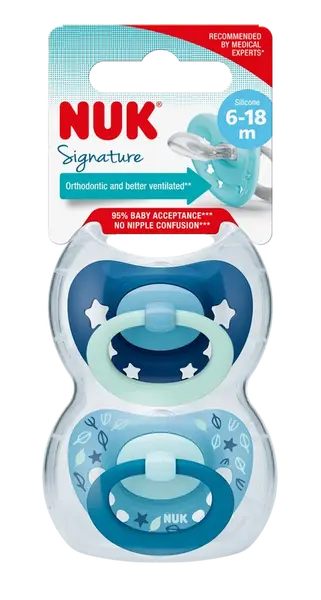 NUK Cumlík Signature 6-18m 2 ks
