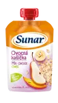 SUNAR kašička ovocná kapsička mix ovocie, ovsené vločky 6m+ 120 g