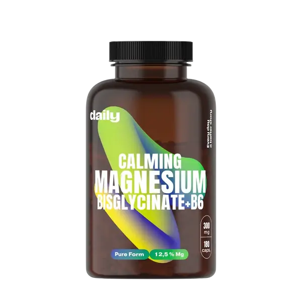 DAILY Calming Magnesium Bisglycinate + B6 180 kapslí