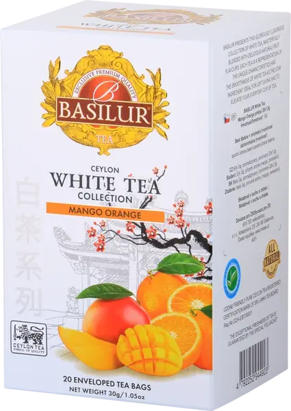 BASILUR White Tea Mango Orange prebal 20 x 1.5 g