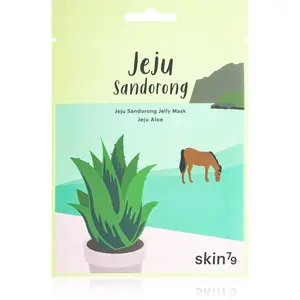 Skin79 Jeju Sandorong Jeju Aloe upokojujúca plátienková maska s hydratačným účinkom 33 ml
