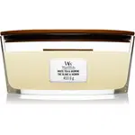Woodwick White Tea & Jasmine vonná sviečka s dreveným knotom (hearthwick) 453.6 g