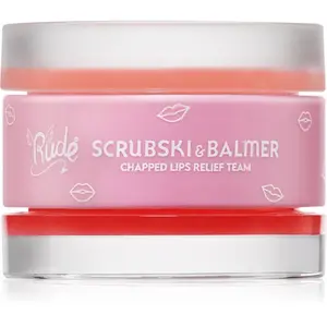 Rude Cosmetics Scrubski & Balmer balzam a peeling na pery odtieň Grapefruit 7.5 g