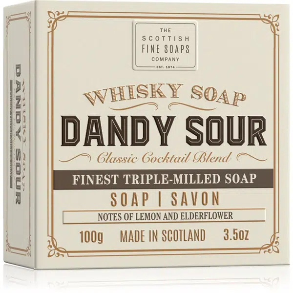 Scottish Fine Soaps Whisky Soap Dandy Soap čistiace tuhé mydlo na telo a tvár 100 g