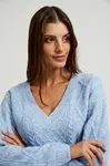 Marisse Women's Sweater Z-Sw-4524 L.Blue Mel