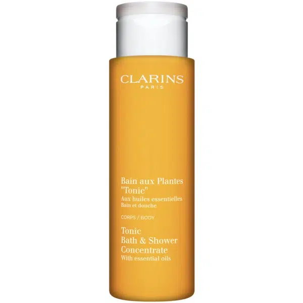 Clarins Tonic Bath & Shower Concentrate sprchový a kúpeľový gél s esenciálnymi olejmi 200 ml