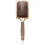 Olivia Garden Rectangular Paddle kefa pre jednoduché rozčesávanie vlasov Gold&Brown 1 ks