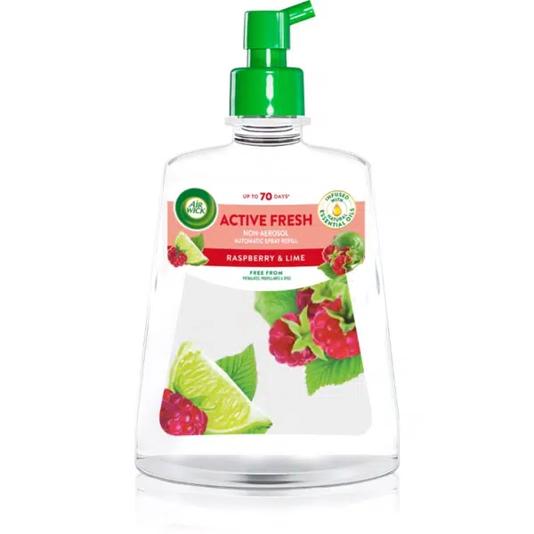 Air Wick Active Fresh Raspberry & Lime osviežovač vzduchu náhradná náplň 228 ml
