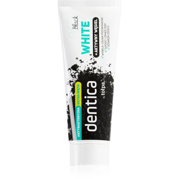 Tołpa Dentica Black White bieliaca zubná pasta s aktívnym uhlím 75 ml