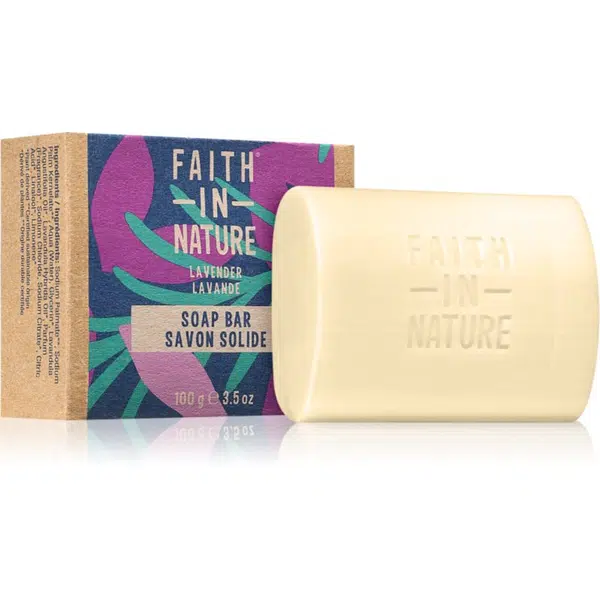 Faith In Nature Hand Made Soap Lavender prírodné tuhé mydlo s vôňou levandule 100 g