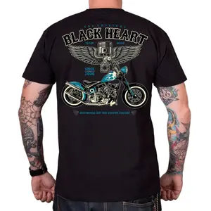 Triko BLACK HEART Blue Chopper černá XXL