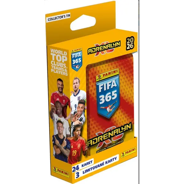 Panini FIFA 365 2025-2026 Adrenalyn plechová krabička pocket