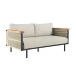 Zahradní sedačka pro 2 Corbey outdoor, černá/šedá - Ethnicraft