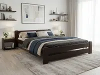 Postel Laura 160 x 200 cm, ořech Rošt: S laťkovým roštem, Matrace: Bez matrace