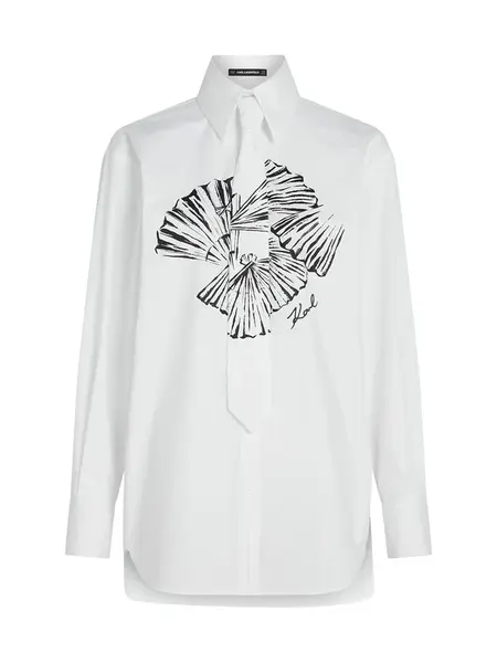 Karl Lagerfeld Blúzka  čierna / biela