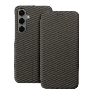 Flipové pouzdro FOLIO Side Magnet pro Samsung Galaxy S25+, hnědá