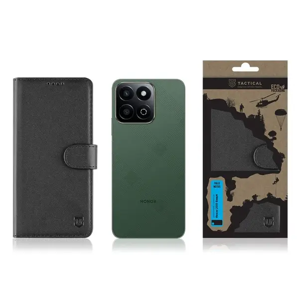 Flipové pouzdro Tactical Field Notes pro Honor 200 Smart, černá