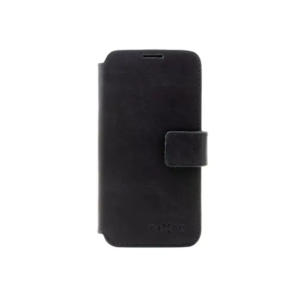 Kožené pouzdro typu kniha FIXED ProFit pro Samsung Galaxy S25, černá