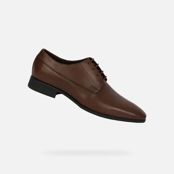 Hnědá pánská společenská obuv Geox Omo High Life - Pánské