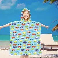 Detské pončo CARS modré 60x90 cm