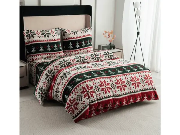 Mikroplyšové obliečky FROSTED CHRISTMAS farebné Rozmer obliečky: 70 x 90 cm | 140 x 200 cm