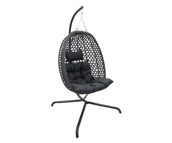 Závěsné křeslo MOLINE se stojanem, černé