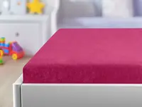 Froté prostěradlo do dětské postýlky EXCLUSIVE 70x140 cm purpurové
