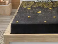 Prostěradlo mikroplyš VISATA 180x200 cm černé