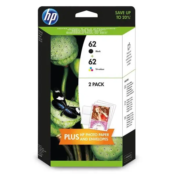 HP 62 N9J71AE černá/barevná (black/color) sada originální cartridge