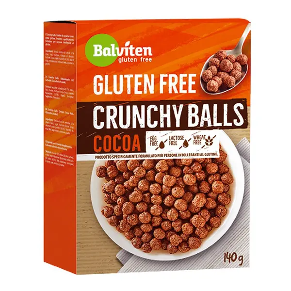 Balviten Crunchy Balls Cocoa bezlepkové kakaové kuličky 140 g