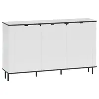 Carryhome ŠIROKÁ KOMODA, bílá, 136,8/82/35,2 cm