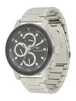 TOMMY HILFIGER Analógové hodinky 'ROCKY'  čierna / strieborná