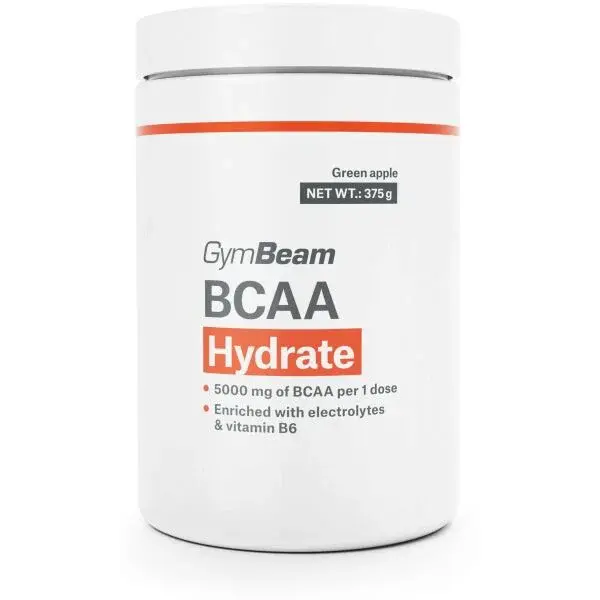 GymBeam BCAA HYDRATE 375 G ZELENÉ JABLKO Výživový doplnok, , veľkosť 375 G