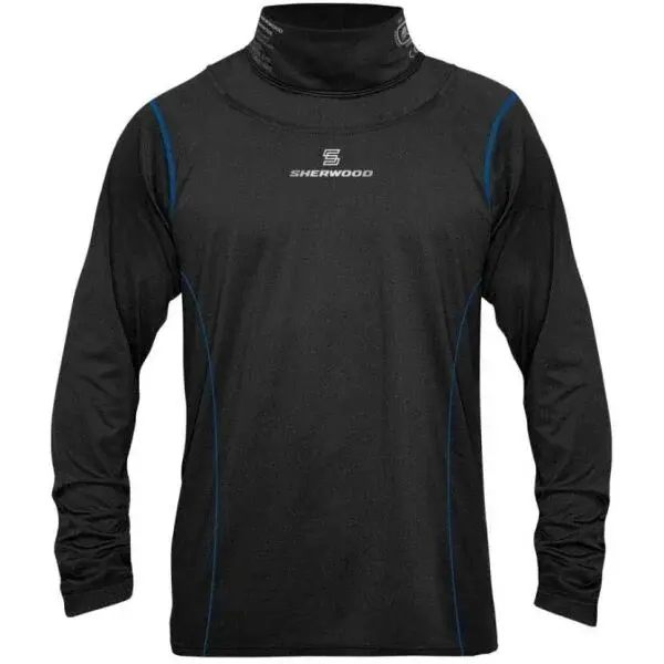 SHERWOOD NECK GUARD JR Triko s nákrčníkem, černá, velikost