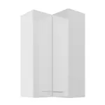 Horní rohová skříňka Lara 60x60 GN-108 2F (90°) Barva korpusu: Bílá, Barva dvířek: Bílý lesk