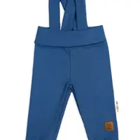 Baby Nellys Rostoucí legíny se šlemi, žebrované s širokým pásem  - modré