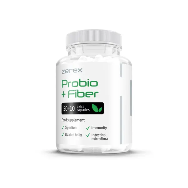 Zerex Probio + Vláknina 60 kapslí