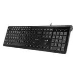Genius Slimstar 230, klávesnice US, multimediální, slim typ drátová (USB), černá