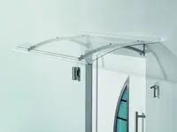 Vchodová strieška GUTTAVORDACH PT Secco 200 x 90 cm strieborná/číra GU7200306