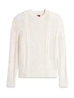 Tommy Jeans Sveter  biela ako vlna