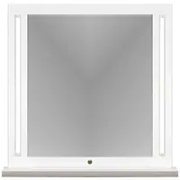 Zrcadlo Lille Bílý Mat/Dub Lefkas + LED