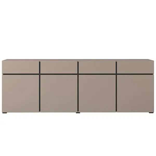 Komoda Cross 4D4S congo/černá